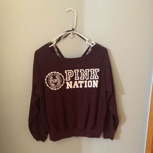 Burgundy PINK crew neck